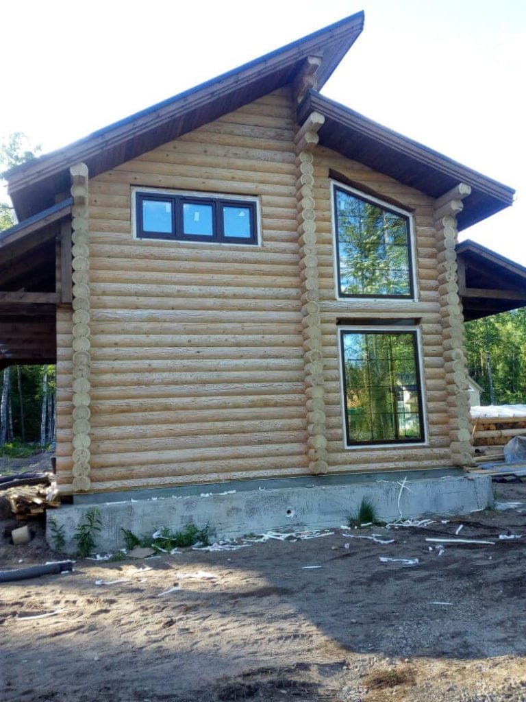 установленные окна в дачном доме